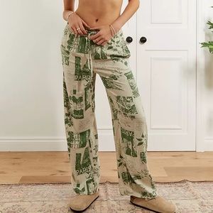 urban outfitters postcard carmen trousers flowy casual lounge pants
